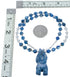 Denim Lapis Sterling Silver Southwest Bear Bead Necklace AX121644